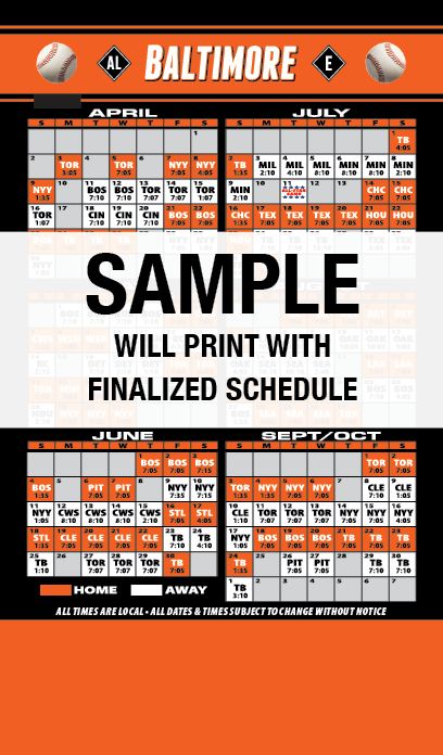 Real Estate Baseball Schedules